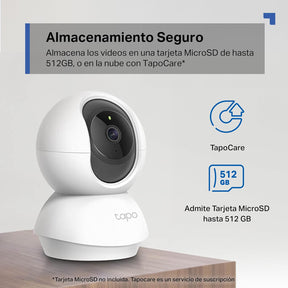 Tapo C200 - Cámara IP WiFi 360° Cámara de Vigilancia FHD 1080p