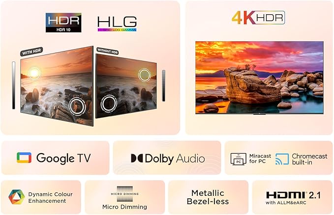 TCL 4K Ultra HD, HDR TV, Smart TV Powered by Google