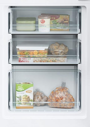 Frigorífico Combi, 55CM, Altura 1,77m, 260L, Low Frost, Función SuperCool, Cajón Verdulero, Control electrónico interno, LED, Puertas Reversibles, 39DB, Clase E, Blanco [Clase de eficiencia energética E]
