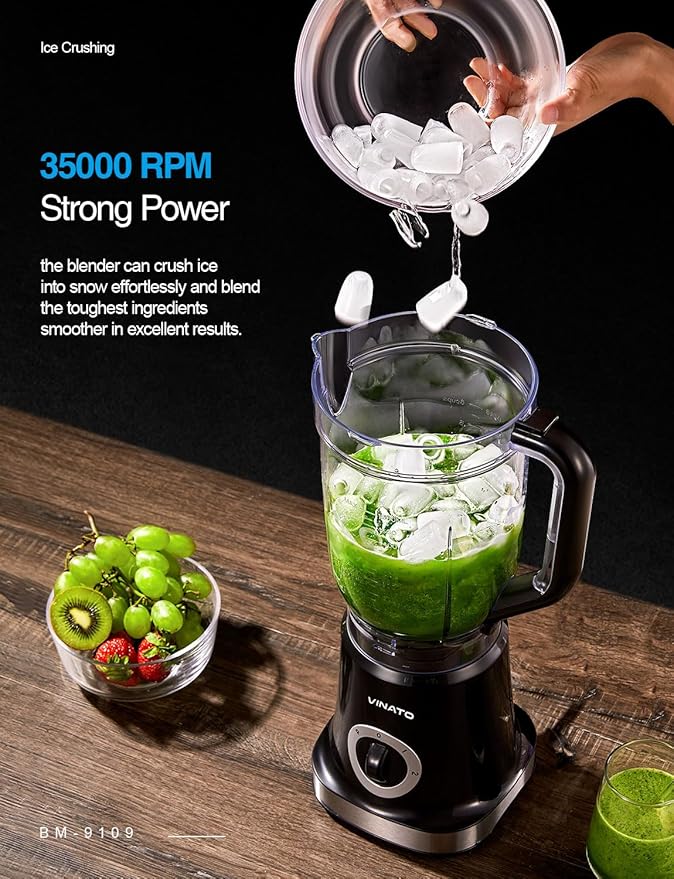 Licuadora para zumos, batidos, smoothies, jarra de 1,8L, 500W