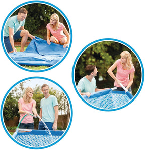 Piscina Desmontable Rectangular con Estructura Metálica – Set Completo para Jardín