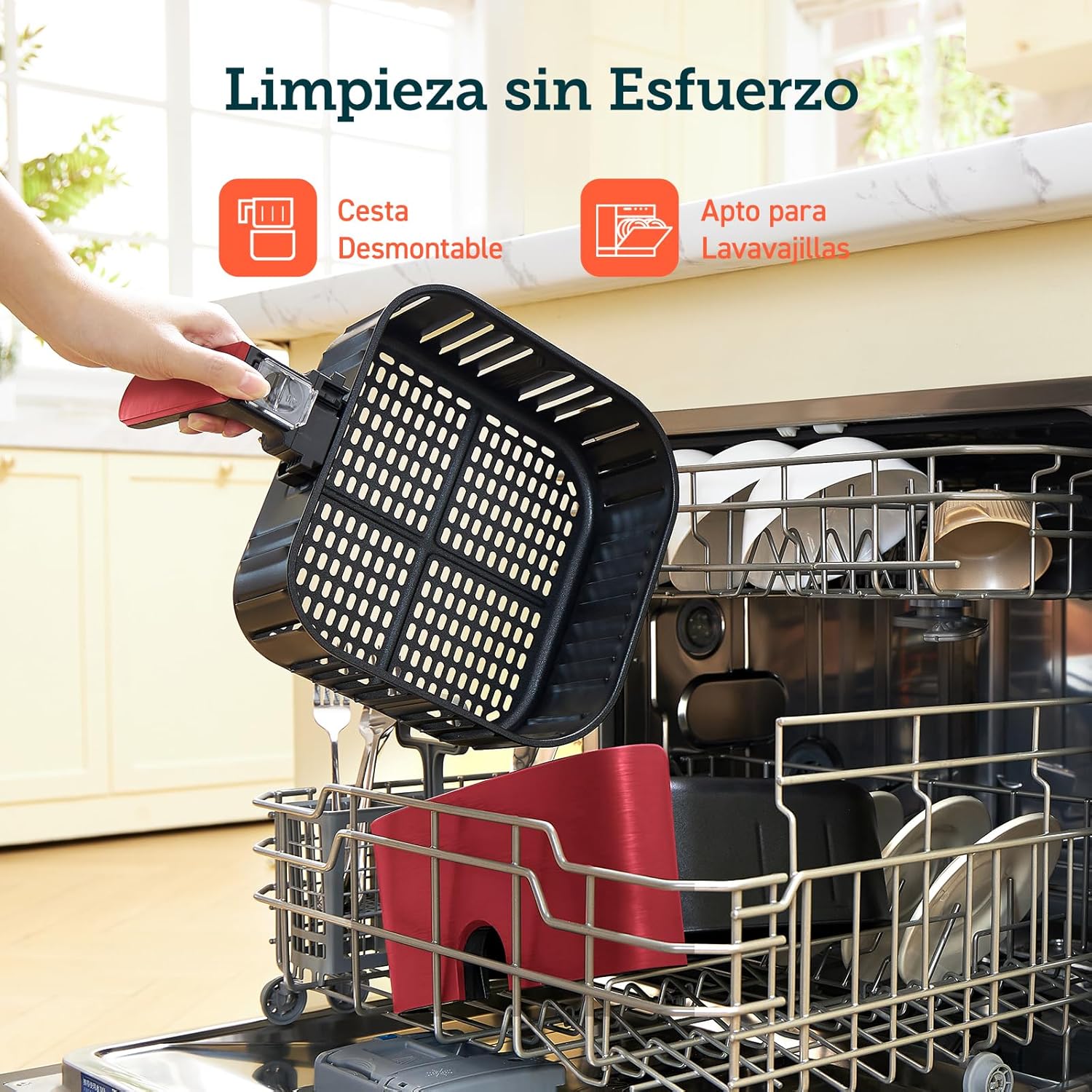 Freidora de Aire Práctica y Duradera 5,5L Air Fryer 1700W
