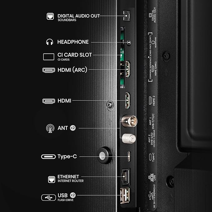 Hisense QLED TV, 32 Pulgadas, Dolby Atmos, Modo Juego, Entrada Tipo C