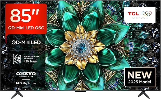 TCL 55” QD-Mini LED Smart TV, 4K HDR Premium 1000nits