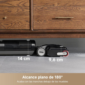 Aspirador en Seco y Húmedo Inteligente – 18.000 Pa, Limpieza 180°, Autolimpieza con Agua Caliente y 50 Min de Autonomía
