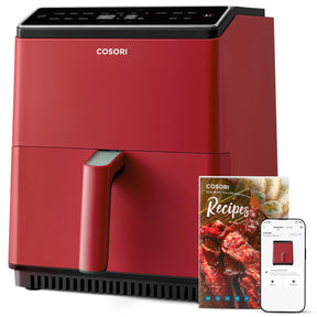 Cosori Freidora de Aire 5,5L Interior Metálico Real, Freidora de Aire Design Antioxidante, Tecnologia de Calentamiento Uniforme, 40 Receitas, Reducción de Grasas para uma Vida Saludable, Eficiencia