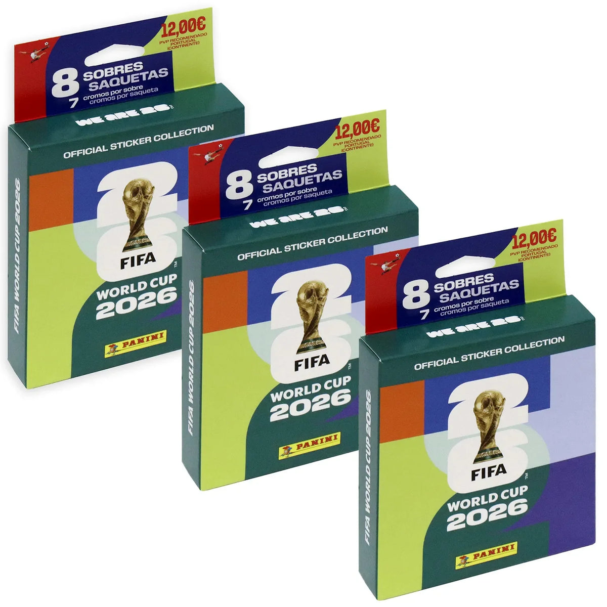 World Cup 2026 Sticker Collection – Pack 3 Blisters con 8 Sobres Colección de Cromos