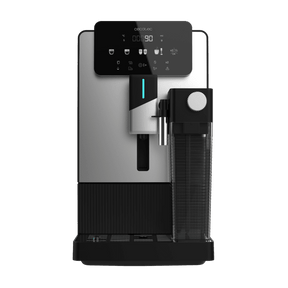 Cafetera superautomática compacta con 19 bares, tanque de leche y sistema Thermoblock.