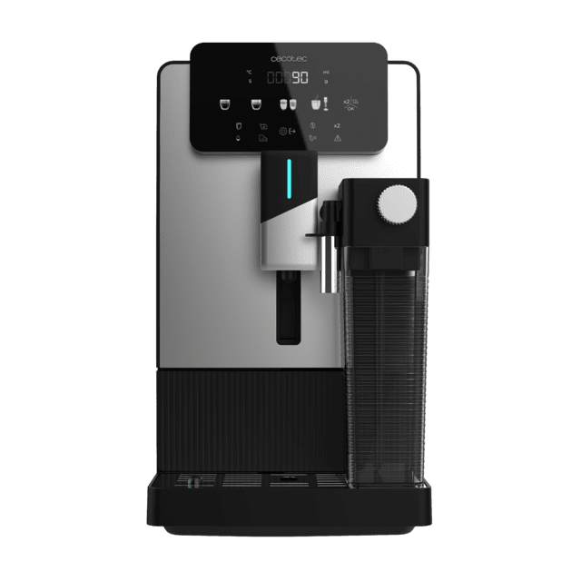 Cafetera superautomática compacta con 19 bares, tanque de leche y sistema Thermoblock.